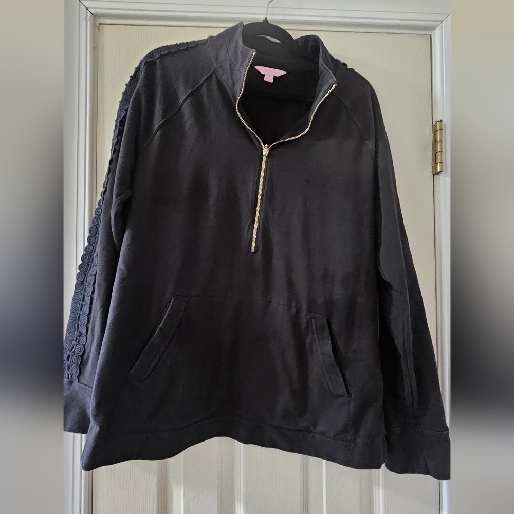 Lilly Pulitzer Black Quarter Zip